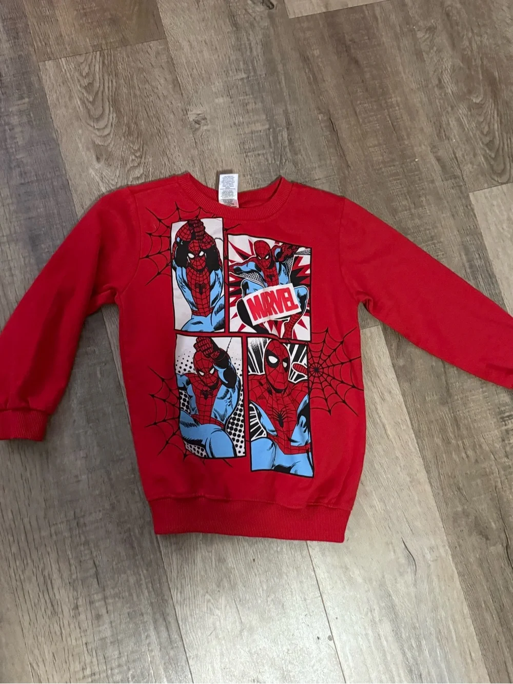 Marvel Spider-Man Red Kids Sweatshirt Size 4T